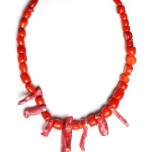 red, coral, necklace, beaded, bead, nature, ocean, natural, gemstones, gems, stones, handmade, jewelry, jewellery, jewel, semiprecious